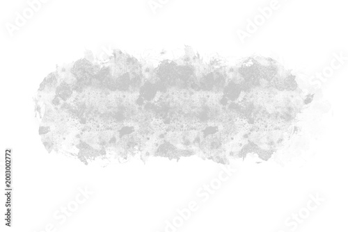 Gray watercolor brush stroke banner, isolated artistic ink splash texture PNG