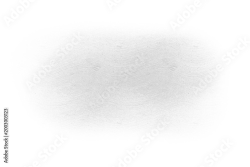 Light gray textured brush stroke on white background, abstract soft ink smudge banner