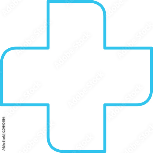 MEDICAL CROSS SET ISOLATED ON WHITE
