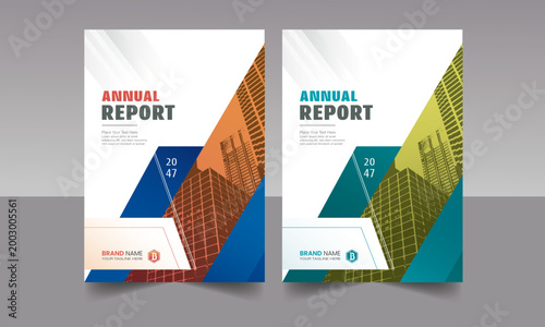 Modern annual report business flyer template design