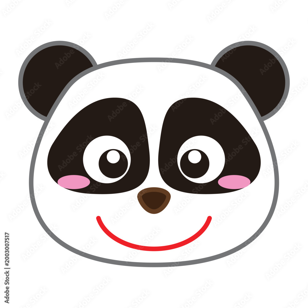 Fototapeta premium Cute panda head