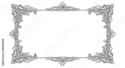 Elegant vintage ornate frame with intricate detailing