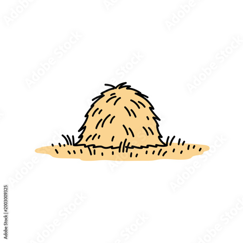 Hand Drawn Haystack Illustration Vector Graphic
