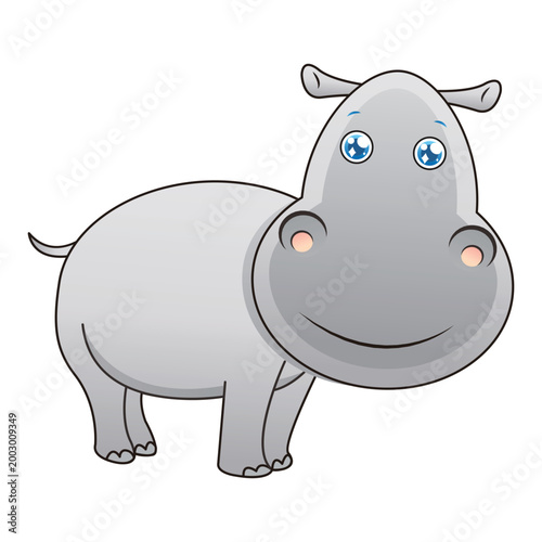 Billede på lærred Cute hippo