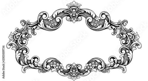 Elegant vintage ornate decorative frame design