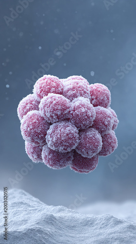 Captivating Frozen Cellular Structure: A Microbial Exploration of Unseen Life Forms and Their Complexities in a Stunning Scientific Context
