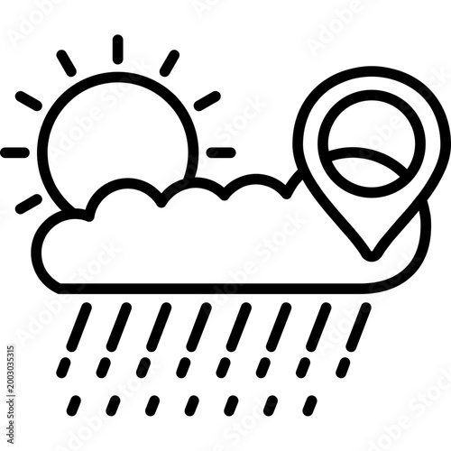 Climate Cloud Weather Line Icon