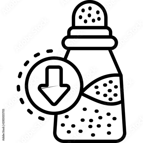 Low Sodium Line Icon