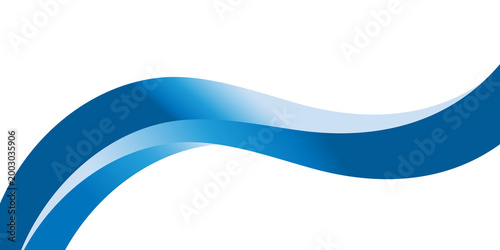 Blue Gradient Curved Wave Abstract Background