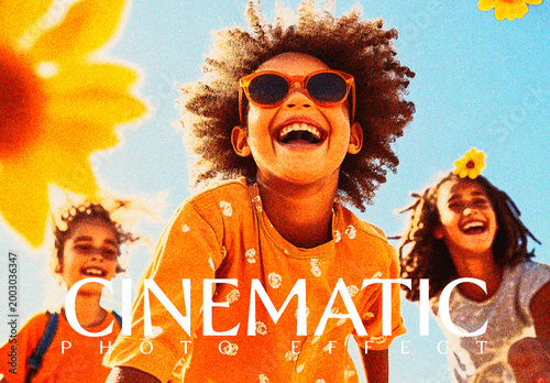 Cinematic Photo Effect Mockup