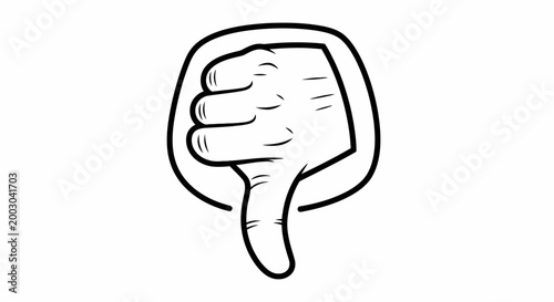 Bild auf Leinwand A hand gesture indicating dislike or disapproval.