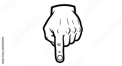 A hand gesture with middle finger extended.