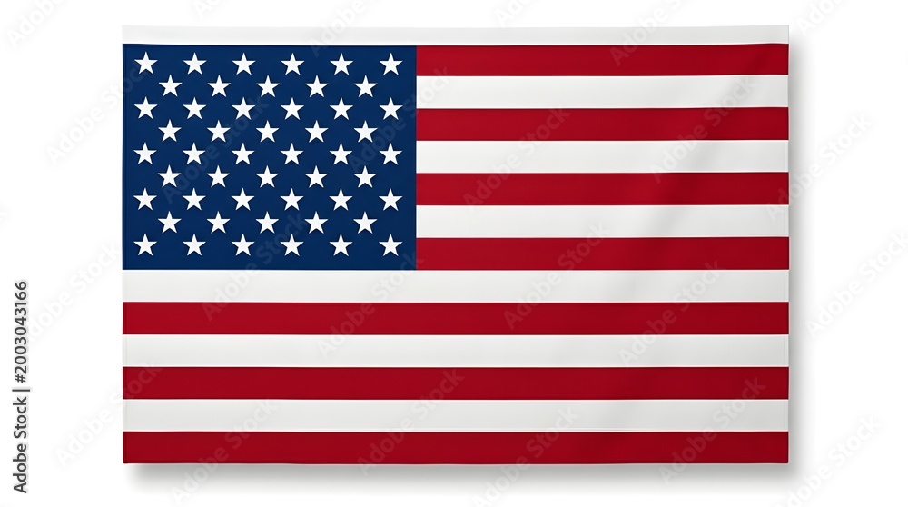 Fototapeta premium USA flag isolated on white