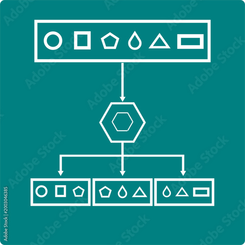 Chunking Overlap Icon - Sliding Window Document Segmentation Vector
