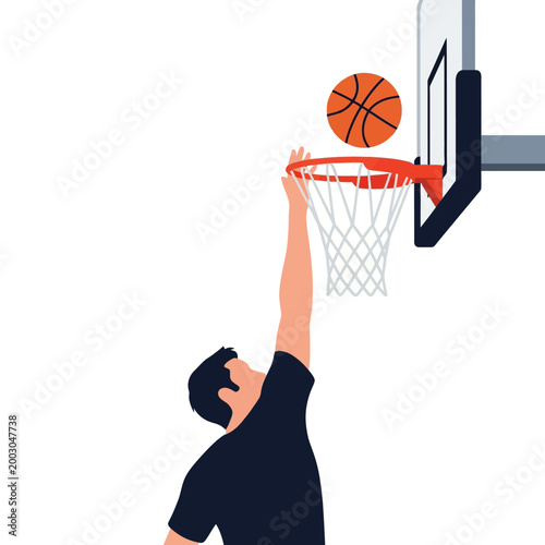 Defender Blocking a Shot Vector