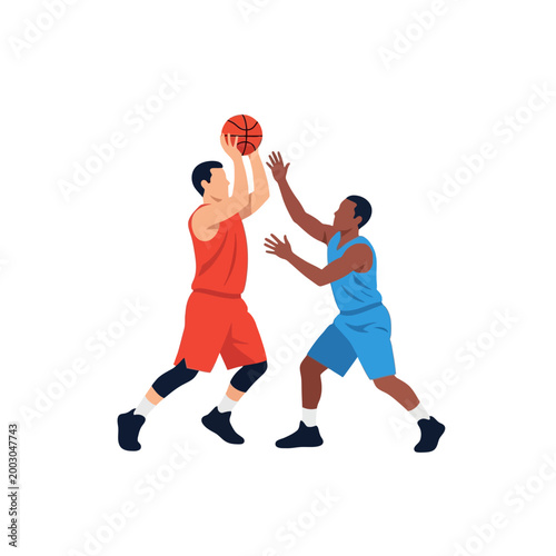 Chest Pass Between Teammates Vector