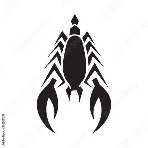 Abstract Simple Scorpion Logo Design