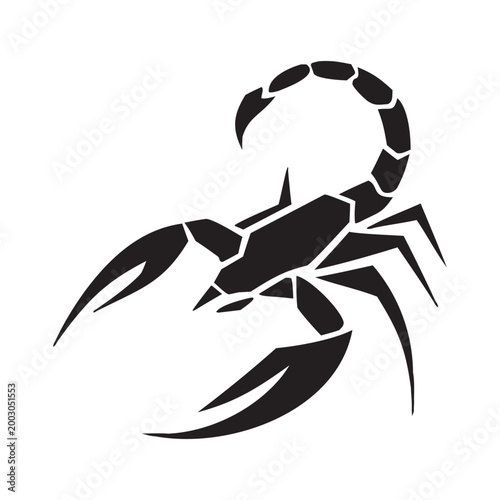 Monogram Scorpion Logo Simple Elegant