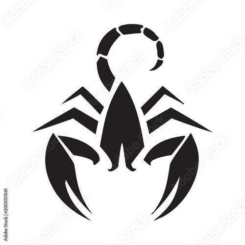 Minimal Letter Scorpion Logo Design