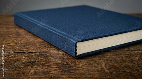 Financial Report Bound Annual Financial Report Hardbound On Dark Wood Desk