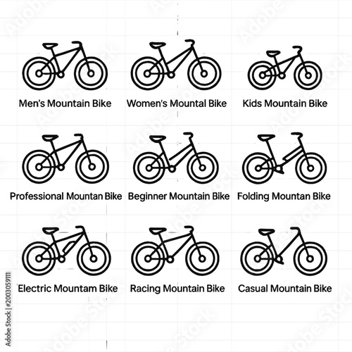 Diverse mountain bike collection for all ages and experience levels