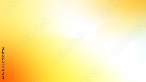 Fotografía Bright yellow and orange abstract gradient light leak background isolated on tra