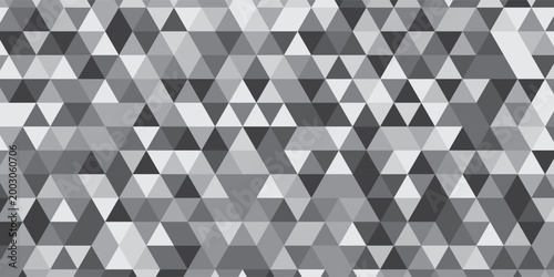 Abstract geometric wall tile and metal cube background triangle wallpaper. Seamless geometric pattern low polygon backdrop background. Gray diamond overlap polygonal background.