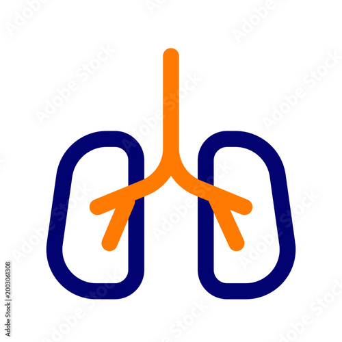 pulmonology duotone icon perfect for healthcare flyers, medical presentations, hospital brochures, health awareness posters, and wellness social media content