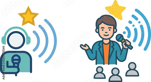 Marketing icon influencer outreach communication digital marketing strategy