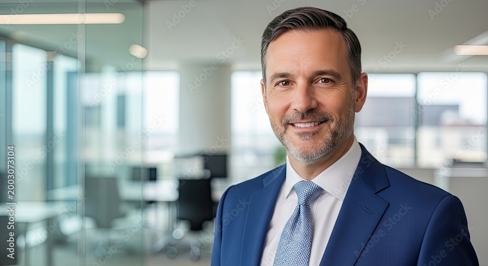 Obraz premium Professional business portrait corporate executive headshot for leadership finance and modern business communication
