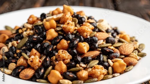 Chickpeas and black beans mix.