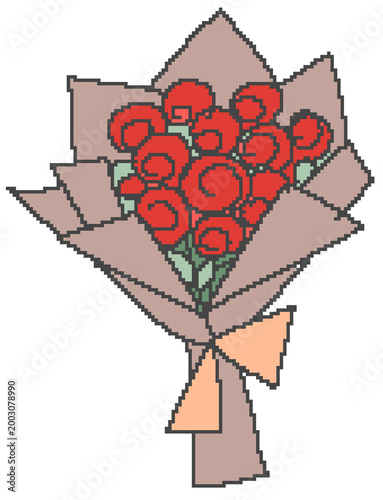 red heart with floral ornament