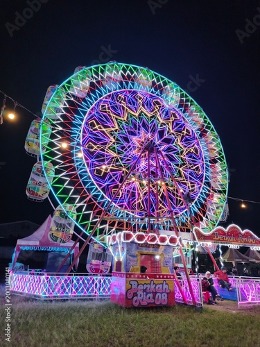 ferris wheel at night
