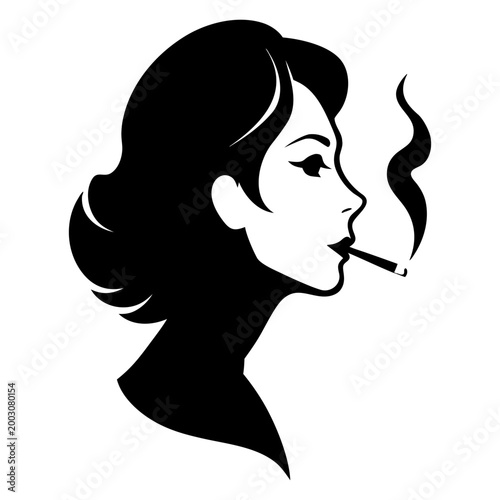Woman Smoking Tobacco Smoker