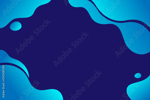 Abstract Blue Liquid Fluid Background with Copy Space