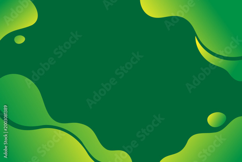 Eco-Friendly Green Fluid Abstract Background with Copy Space