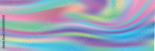 Iridescent marbled holographic texture in vibrant neon and pastel colors. Trippy and distorted image with light diffraction effect in psychedelic 80s-90s vaporwave style.