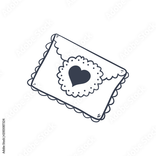 love letter hand drawing illustration