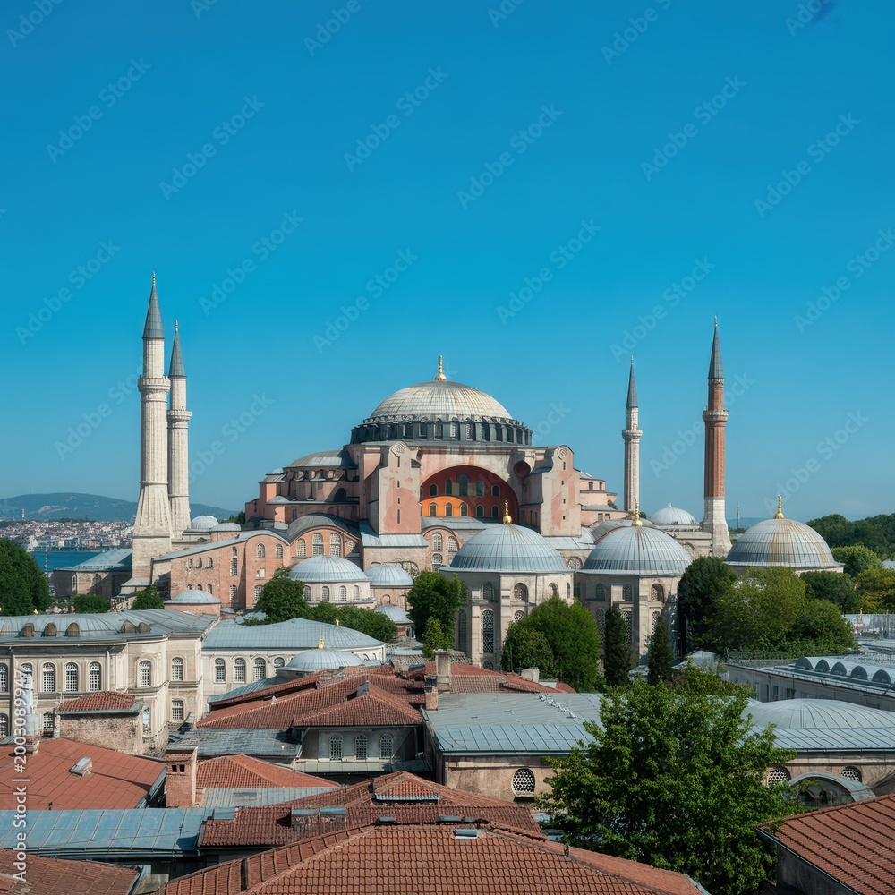 Fototapeta premium Hagia Sophia Grand Mosque in Istanbul Turkey