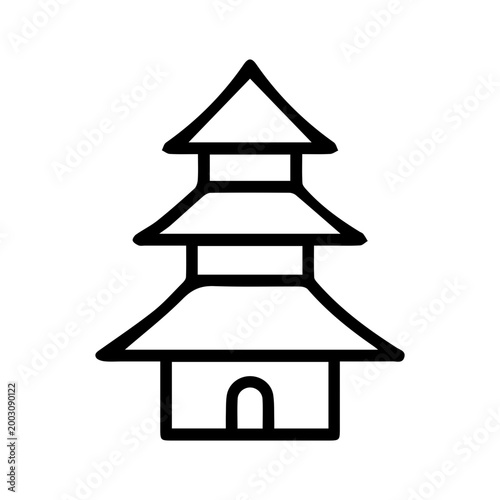 Pagoda Building Icon