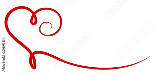 The one line symbol of the red heart.