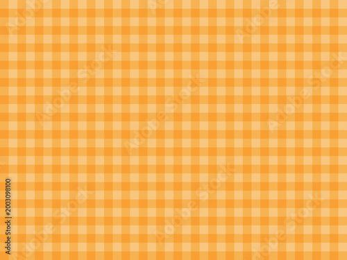 Orange Gingham Check Pattern Background – Seamless Fabric Style Texture
