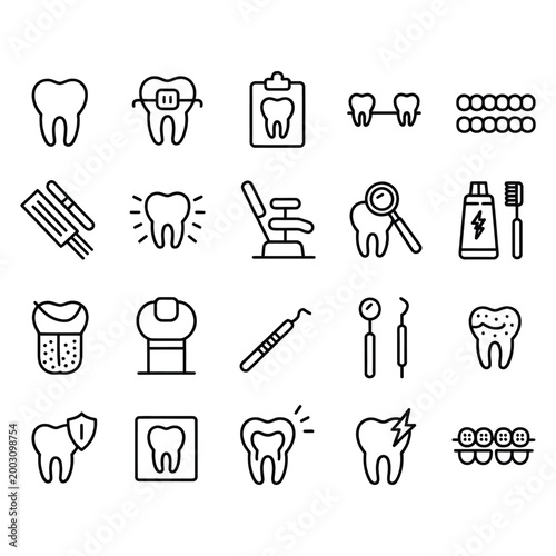 Black and white line collection of various and animals line animals minimalist simple stylized