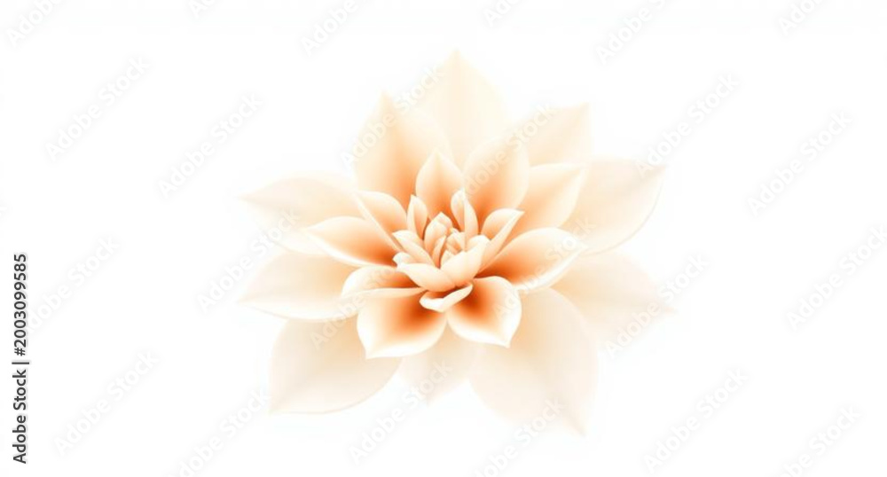 Fototapeta premium Beautiful orange lily and gerbera blossom macro isolated on white background capturing the pure nature and spring floral beauty of a blooming summer plant petal