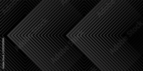 Dark line arrow background. Linear triangle repeated pattern. Thin to thick gradation stripe backdrop for poster, cover, banner. Striped halftone gradient wallpaper. Vector masculine sporty design