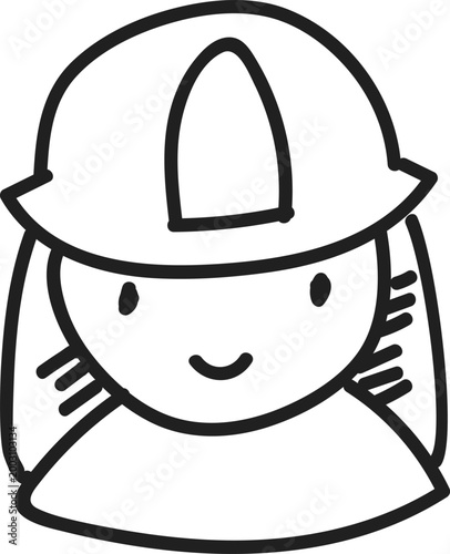 Professional Firefighter in Service Uniform Icon