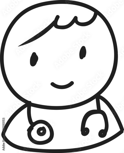 Medical Doctor with Stethoscope Avatar Icon