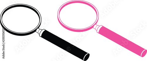 Black and pink of headphones with cables