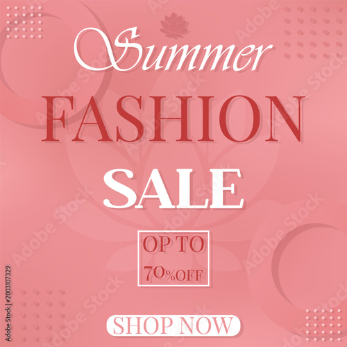 Summer Fashion Sale Pink Lotus Banner