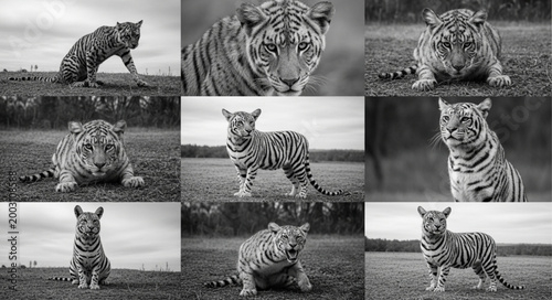 Photography collage of wild animals